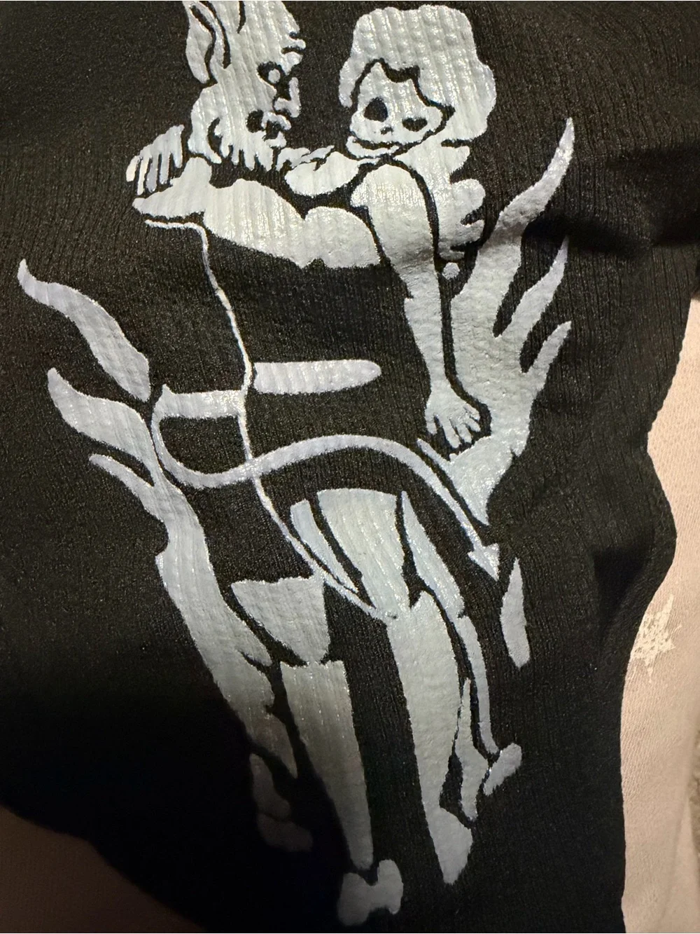 Toxic As Hell Black & grey printed Girls' Bikini Bottoms